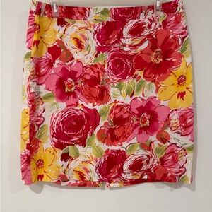 Van Heusen Floral Skirt - Pink, Red & Yellow